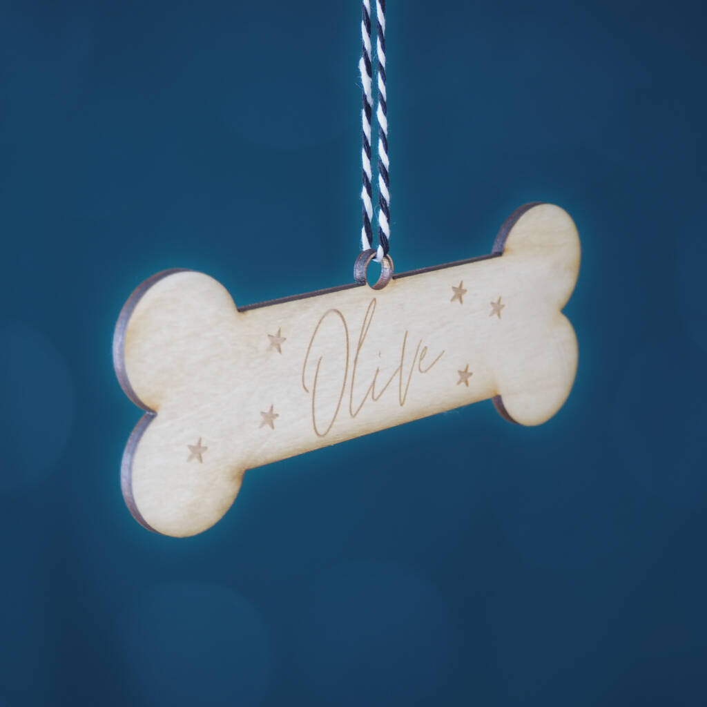Personalised Pet Dog Memorial Engraved Tree Decoration, 1 of 5