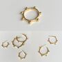 Large Crumpled Dot Hoop Earrings, thumbnail 4 of 4