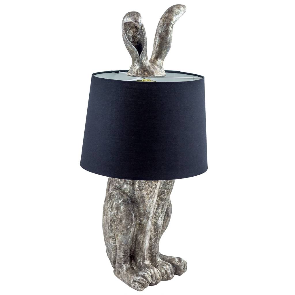 Rabbit Table Lamp In Antique Silver Or Gold By Out There Interiors