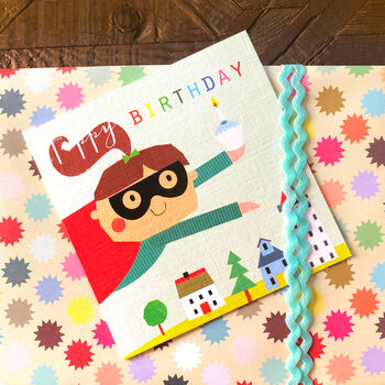 Superhero Birthday Girl Card, 5 of 5