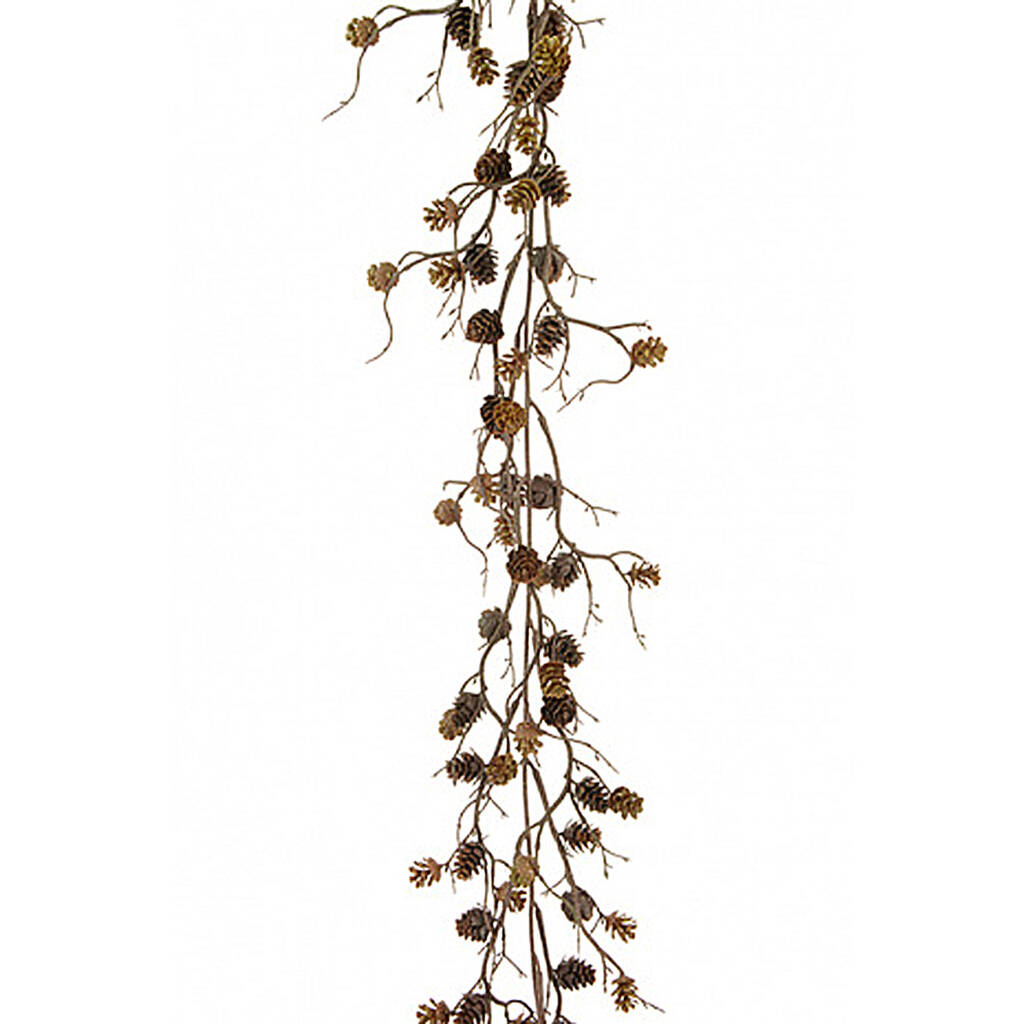 Mini Artificial Autumn Pine Cone Garland 180cm/6ft