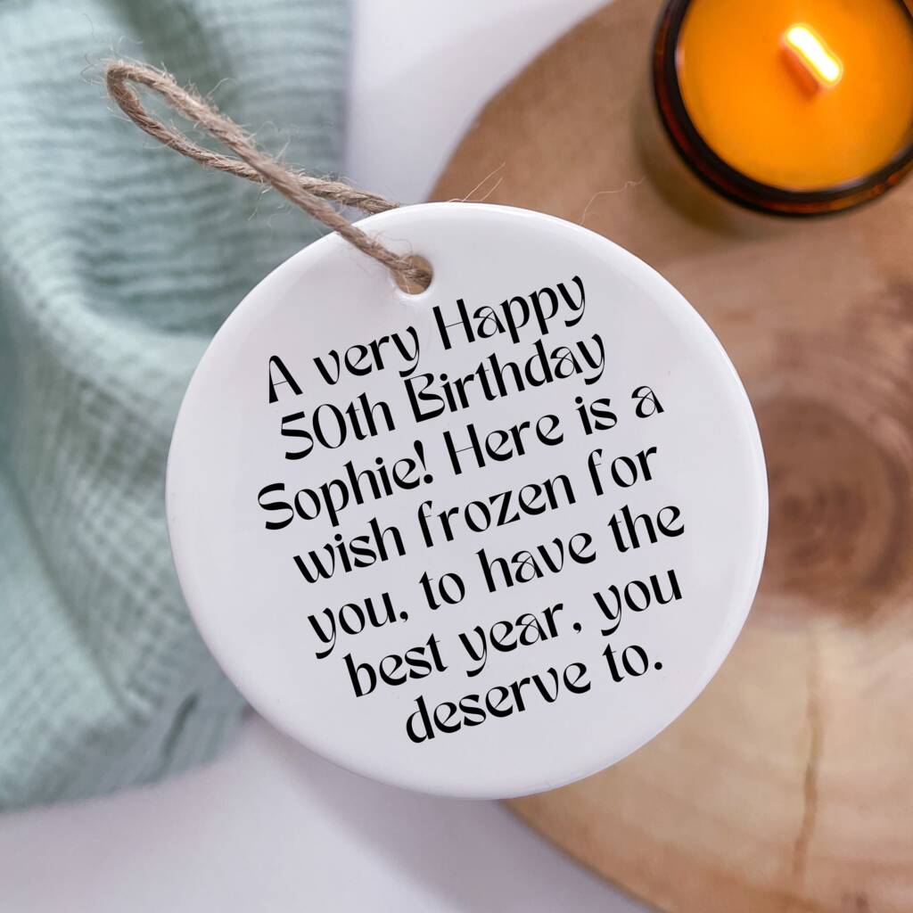 Personalised 50th Birthday Candle Gift Set By By The Pines