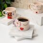 Lovers Kiss Mug With 24ct Gold And Floral Heart, thumbnail 3 of 3