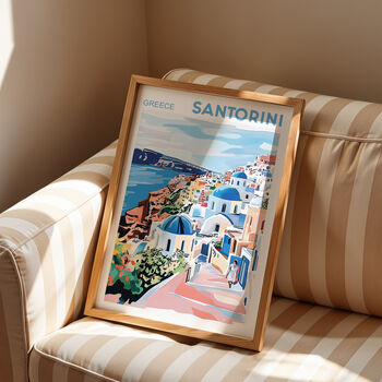 Santorini Tavel Inspired Poster, 6 of 9