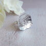 Sterling Silver Large Rose Flower Ring, thumbnail 5 of 9