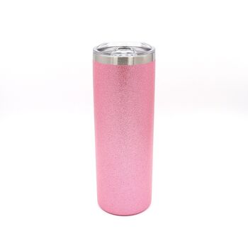 Stainless Steel Double Wall Glitter Skinny Tumbler, 5 of 8
