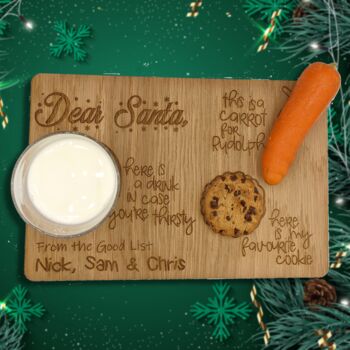 Personalised Christmas Eve Board For Santa And Rudolph, 7 of 12