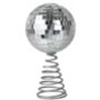 Silver Disco Ball Christmas Tree Topper, thumbnail 2 of 3