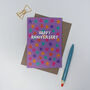 Colourful 'Happy Anniversary' Congratulations Card, thumbnail 2 of 6