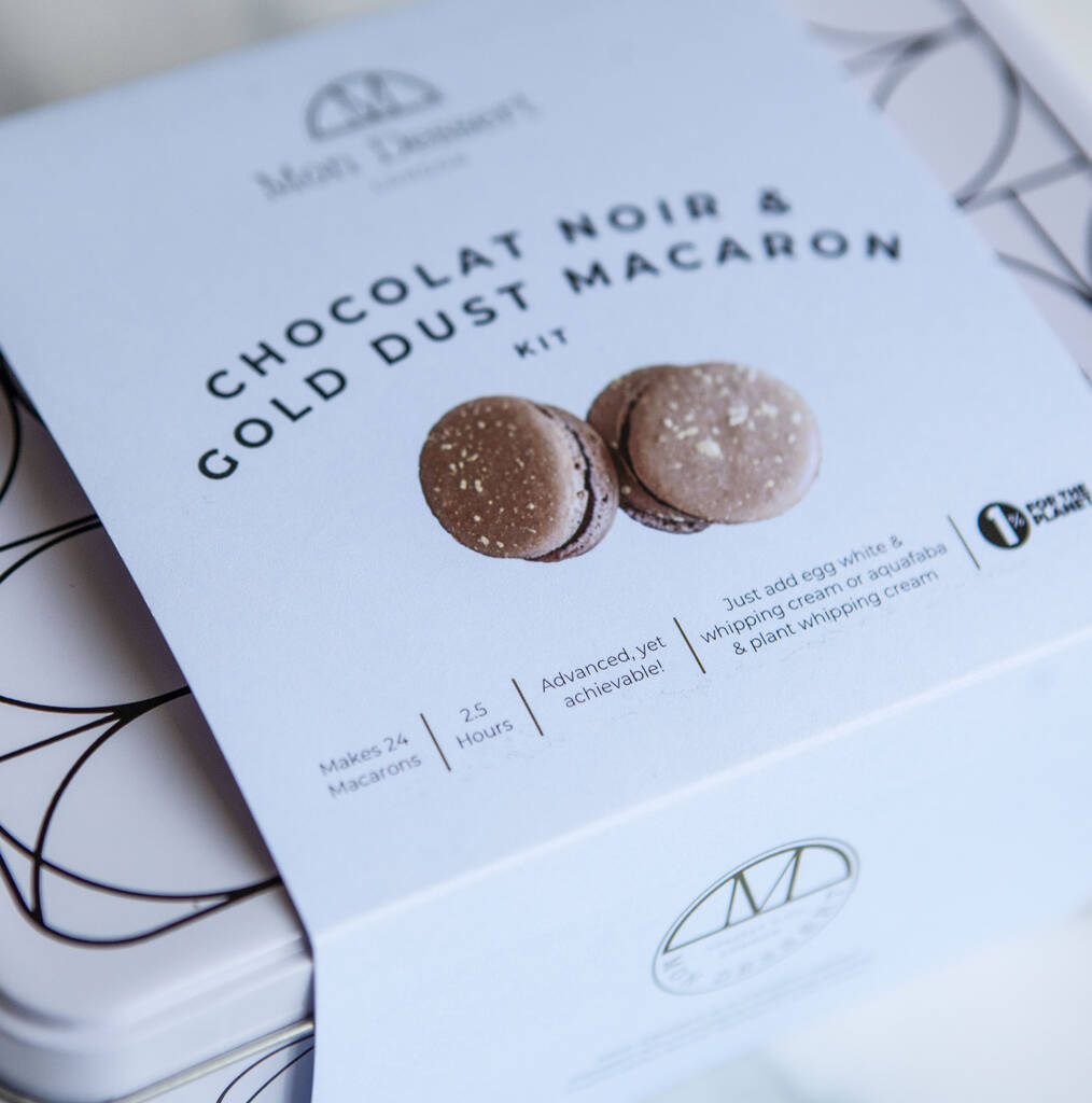 Baking Kit | Chocolat Noir Macarons Making Kit Gift Tin, 1 of 6