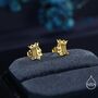 King Of Hearts Sterling Silver Stud Earrings, thumbnail 3 of 12
