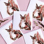 Inky Squirrel Blank Greeting Card, thumbnail 4 of 5
