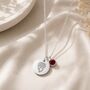Personalised Double Sides Engrave Necklace Birthstone, thumbnail 2 of 12