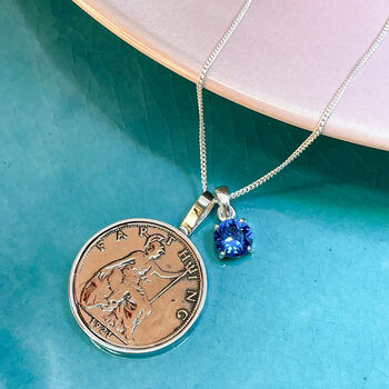 80th Birthday Farthing Coin Necklace, 5 of 12