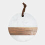 Marble And Mango Wood Round Serving Board, thumbnail 4 of 4