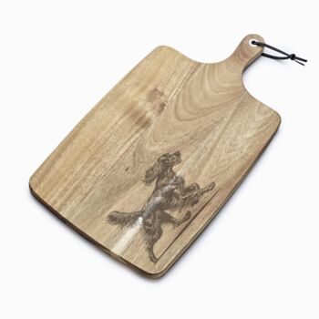 Personalised Gordon Setter Engraved Acacia Serving Board, 3 of 8