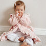 Girls Ruffle Personalised Pink Dressing Gown, thumbnail 1 of 5