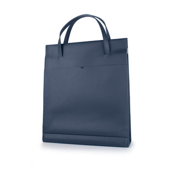 Navy Blue Adjustable Handcrafted Leather Tote Bag, 6 of 12