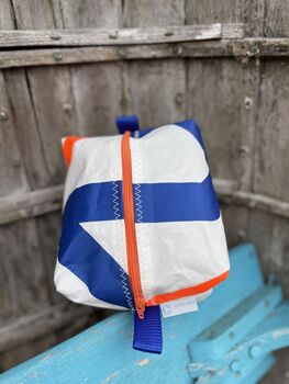 Little Upcycled Sailcloth Wash Bag, 6 of 6