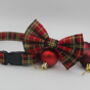 Red And Gold Tartan Dog Bow Tie, thumbnail 11 of 12