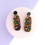 80's Style Memphis Pattern Acrylic Earrings, thumbnail 3 of 6
