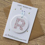 Birth Flower Font Mother's Day Keepsake Card, thumbnail 1 of 2
