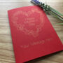 Personalised Mother's Day Heart And Flower Wreath Card, thumbnail 3 of 10