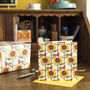 'Sunflower Birds' Luxury, Recycled Wrapping Paper Pack, thumbnail 2 of 6