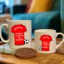 Personalised Daddy And Me Watching Football Mugs, thumbnail 3 of 6