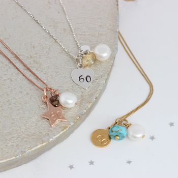Personalised 60th Birthday Necklace For Her, 5 of 6