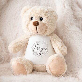 Personalised Soft Teddy Bear For New Baby, 3 of 3