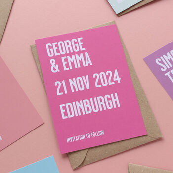 Colourful Modern Save The Date Cards, 5 of 10