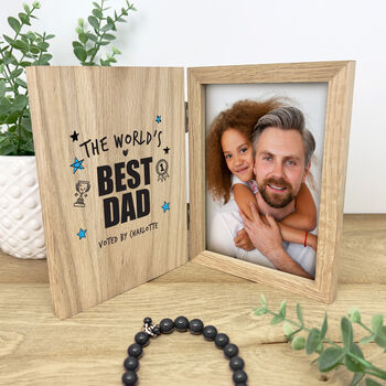 Personalised The World's Best Dad Book Photo Frame, 3 of 8