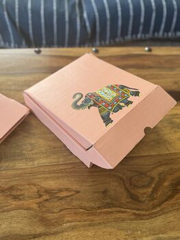 Elephant Print Stationery Gift Set, Keepsake Box, 7 of 9