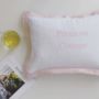Personalised House Name Cushion With French Border, thumbnail 1 of 4