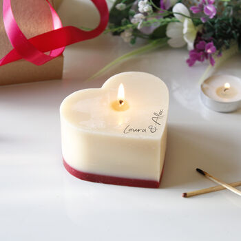 Anniversary Scented Heart Shaped Recycled Candle, 7 of 11