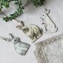 Wooden Bunny Decorations, Set Of Three, thumbnail 5 of 7