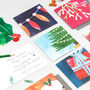Orange And Pink Christmas Lights Card, thumbnail 6 of 7