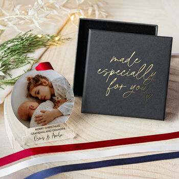 Personalised Christmas Photo Ornament Grandparents, 3 of 10