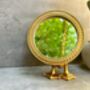 Gold Duck Leg Tabletop Mirror Round Vanity Accent Decor, thumbnail 2 of 8