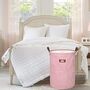 19'' Pink Laundry Hamper Basket With Lid, thumbnail 1 of 5
