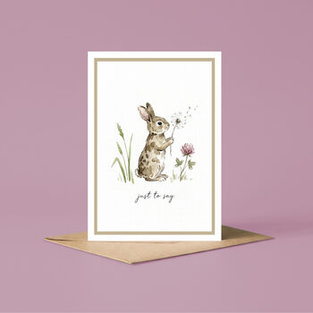 Rabbit Just To Say Card, 2 of 6