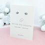Mother And Daughter Sterling Silver Linked Star Earrings, thumbnail 1 of 7