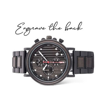 Luxury Watch, Personalised Timepiece Elegantly Crafted Sustainable Wood Gift For Groomsmen, 2 of 7