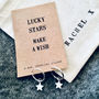 Silver Star Hoop Earrings. Lucky Stars, thumbnail 2 of 3