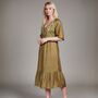 Zaria Silk Print Embroidered Dress 27, thumbnail 1 of 3