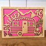 Personalised Wooden Caravan Birthday Card Keepsake Gift, thumbnail 1 of 4