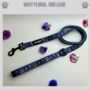 Navy And Pink Floral Dog Lead/Leash, thumbnail 1 of 5