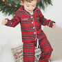 Girl's And Boy's Personalised Luxury Tartan Christmas Brushed Cotton Pyjama, thumbnail 3 of 12