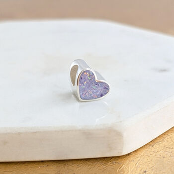 Memorial Ashes Heart Charm Bead, 4 of 7